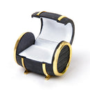Plastic Beer Barrel Shape Velvet Ring Earrings Jewelry Display Storage Box