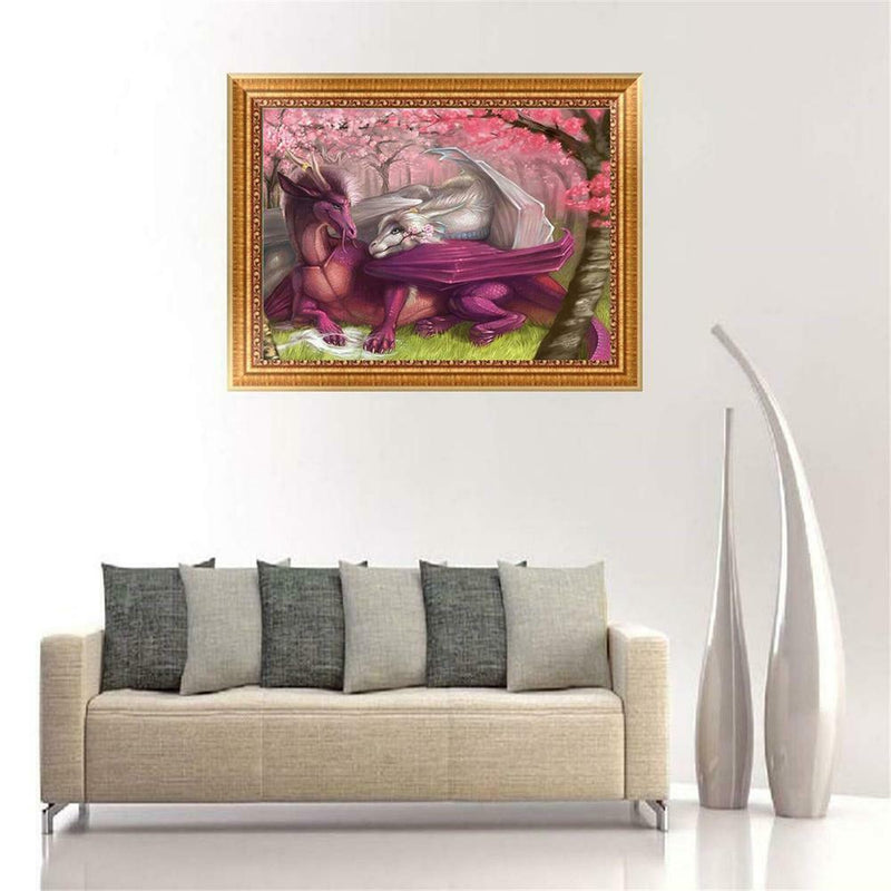 5D DIY Full Drill Diamond Painting Dragon Cross Stitch Embroidery Craft Kit