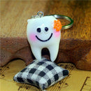 20 pcs Keychain Key Ring Hang Tooth Shape Cute Dental Gift H1L5