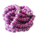 Set of 100 Racing Pigeon Leg Ring 8mm Leg Band Multi-color Purple Belgium