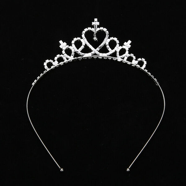 Rhinestone Crystal Tiara Hair Band Kid Girl Bridal Princess Prom Crown #gib