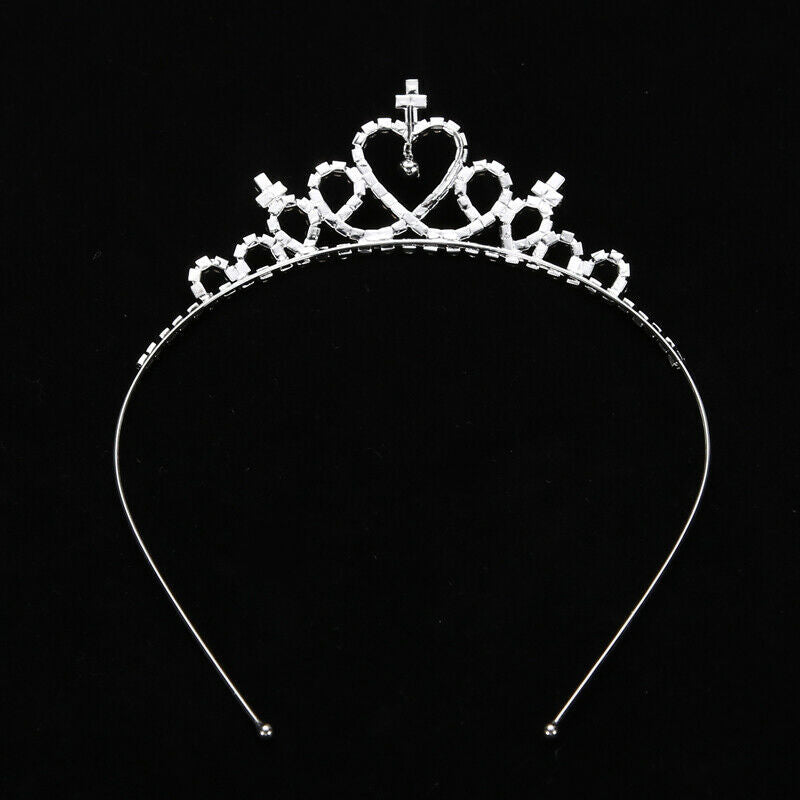 Rhinestone Crystal Tiara Hair Band Kid Girl Bridal Princess Prom Crown