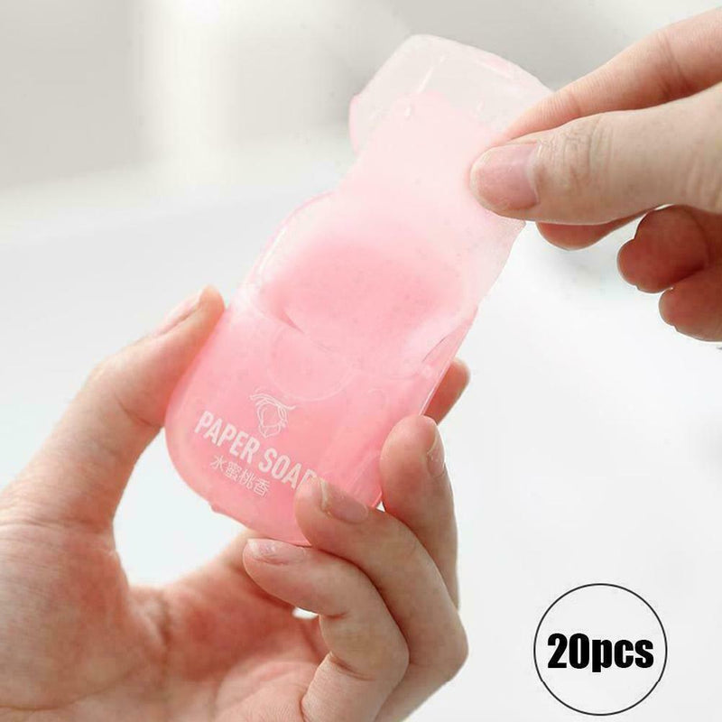 120Pcs Mini Soap Tablets Bath Cleaning Soap Sheet Paper New Soap E3E1