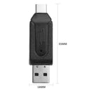 High Speed 480Mbps OTG USB2.0 Type-C Memory Card Reader for SD TF Card 2pcs