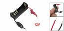 Replacement 2 Color Cables Black Plastic 1 x 12V Battery Cell Case Holder Y2T5
