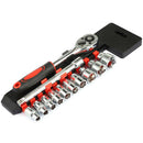 Sockets Ratchet Wrench Set 3/8 Medium Fly 12 In 1 Tube Single Row Torque Wr