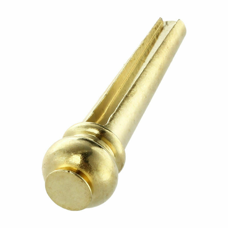 Metal Acoustic Guitar Bridge Pins 6pcs Brass Guitar Strings Fixed Cone Stri