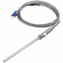 Steel Temperature Probe Pt100 RTD Sensor Cable 2M 98 mm 3 Wires -50 ~ 400
