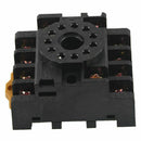 JQX-10F-3Z DC 12V Coil Voltage 3PDT Power Relay 10A w Socket,Black&Clear