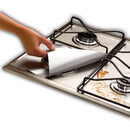4Pcs Reusable Aluminum Foil Gas Stove Burner Cover Protector Liner Clean M3C