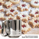 Double-layer Flour Sieve Handheld Stainless Steel Hand-pressed Filter Sifters Cu