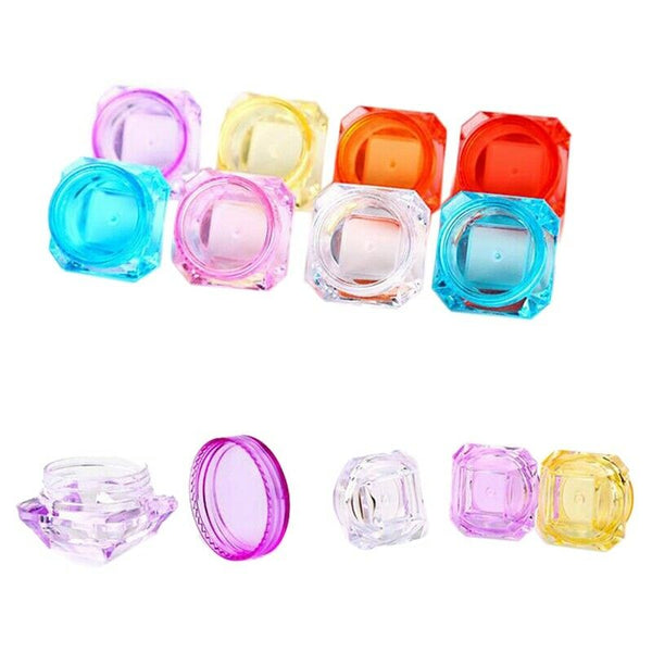 Cosmetic Sample Container Plastic Clear Cosmetic Pot Jars with Screw Cap Li N3N9