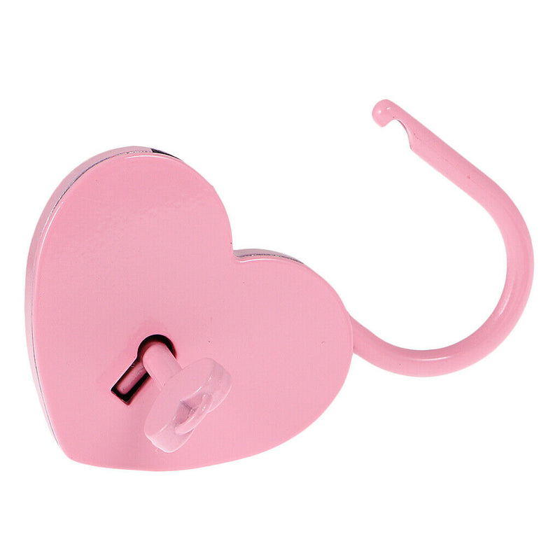 3 Pcs Mini Metal Heart Shape Padlock Lock with Key for Jewelry Diary Door