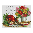 1 Set Stamped Cross Stitch Kits Material Package with Flower Pattern