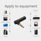 90 Degree Right Angled 3.5mm Male to Female Adapter Connector Plug (5pcs)