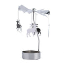 Spinning Rotary Metal Carousel Tea Light Candle Holder Stand Light Xmas Gif R8K4