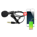 Clip-on Lapel Mini Lavalier Mic Microphone 3.5mm For Mobile Phone PC Recording ^