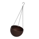 2pcs Plastic Creative Hanging Flower Pot Planter Basket with Chain Home Garden