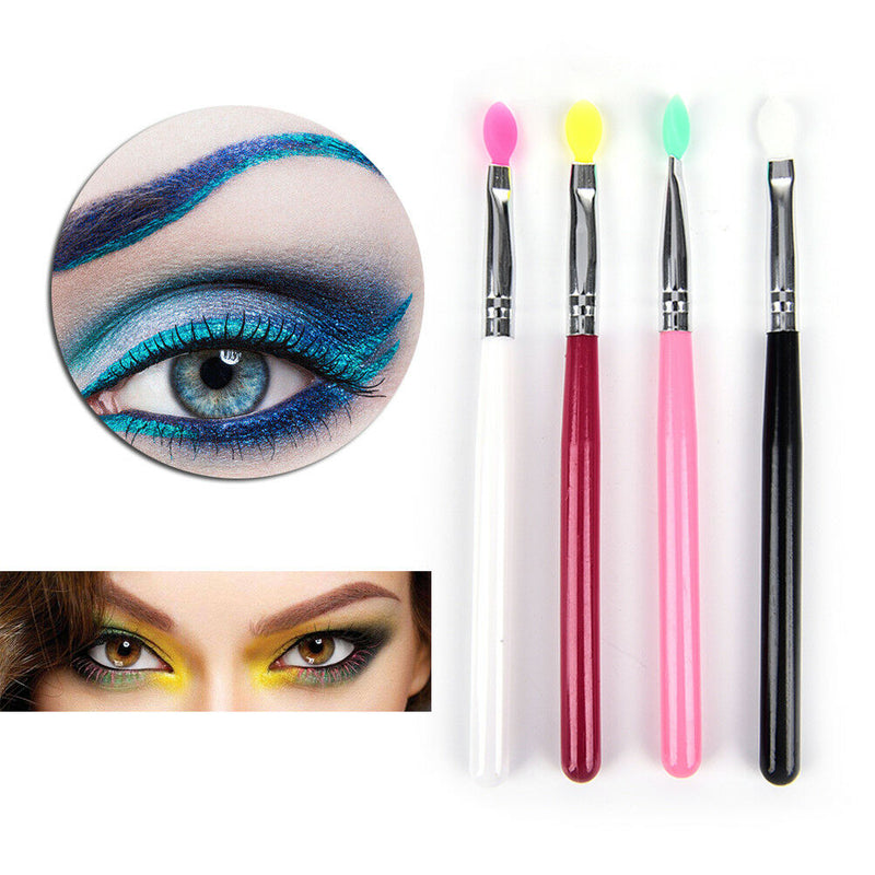 Makeup Silicone Head Brush Rhinestone Eye Shadow Eyebrow Lip Tool  ca MW%WSJCATO