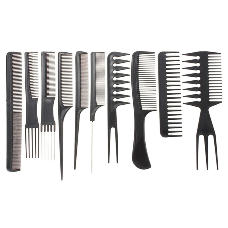 10x Professional Styling Comb Salon Barber Hair Coloring Cutting Highlight Combs