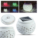 LED Ceramic Stone Solar Powered Light Table Garden Lamp Outdoor Ceramics G7V8