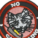 no cat patches badges embroidered appliques sewing iron on patch badges ES