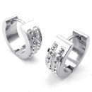 Jewelry Men's Women's Earrings, Hoop Earrings, Zirconia Diamond Stainless S
