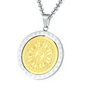 Stainless Steel Tai Chi Yin Yang Rotating Pendant Necklace Gift For Valentine,