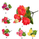 Artificial Water Lily Flowers Silk Bouquet Home Table Vase Decor DIY ORG Red