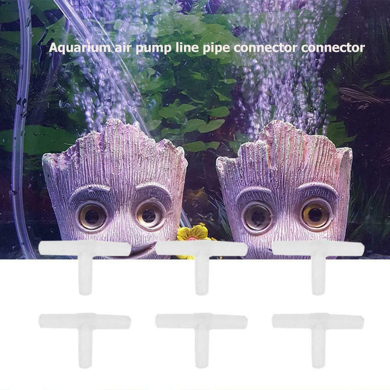 10pcs Aquarium Air Pump Line Tubing Joint Tee-Connectors Water Pipe Adapter