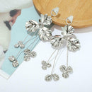 Fashion Leaves Earrings Flower Long Dangles Women Statement Jewelry Gift