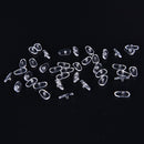 50 Pairs Screw-On Oval Silicone Nose Pads for Glasses EyeglassesOS BX