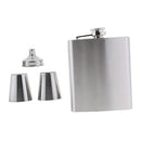 Hip Flask Stainless Steel Pocket Whiskey Engrave Funnel Drink Cup Spirit Set