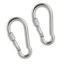 2pcs 2 inch Stainless Steel Spring Snap Hook Carabiner for Backpack, Climbing,