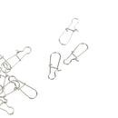 100pcs Fishing Lock Snap Hook Lure Connector Swivels Solid Ring Clips - 15mm