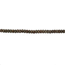 5x8mm Faceted Brown Snowflake Obsidian Rondelle Loose Beads Gemstones 15''