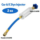 Universal Car A/C Dye Injector R12 R134A Quick Coupler Adapter 2Oz A/C Oil