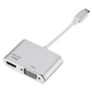 Type C To Hdmi Vga Video Cable Type-C Adapter Dock Hub Usb-C To Hdmi 4K Vga