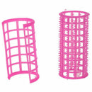 10 Pcs Hairdressing Hair Curling Tool Pink Plastic DIY Roller Curler D2P4