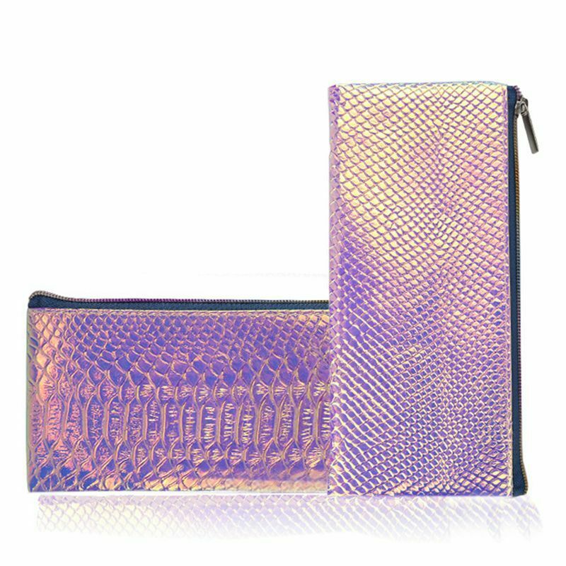 Cosmetic Bag Makeup Bag Toiletry Travel Bag Handy Holographic Bag Protable  F4P4