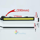 2pcs Waterproof 12V LED COB Car Auto DRL Driving Daytime Running Lamp Fog A