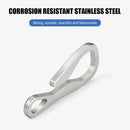 Stainless Steel Hanging Buckle Clip w/Keychain Pocket Key Organizer Holder Clamp