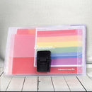 A6 13 lattice Expanding File Plastic Folder Organizer Document Rainbow Color