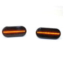 2PCS Dynamic L R Smoked LED Side Marker Lights Lens Fender For VW Bora Golf 4