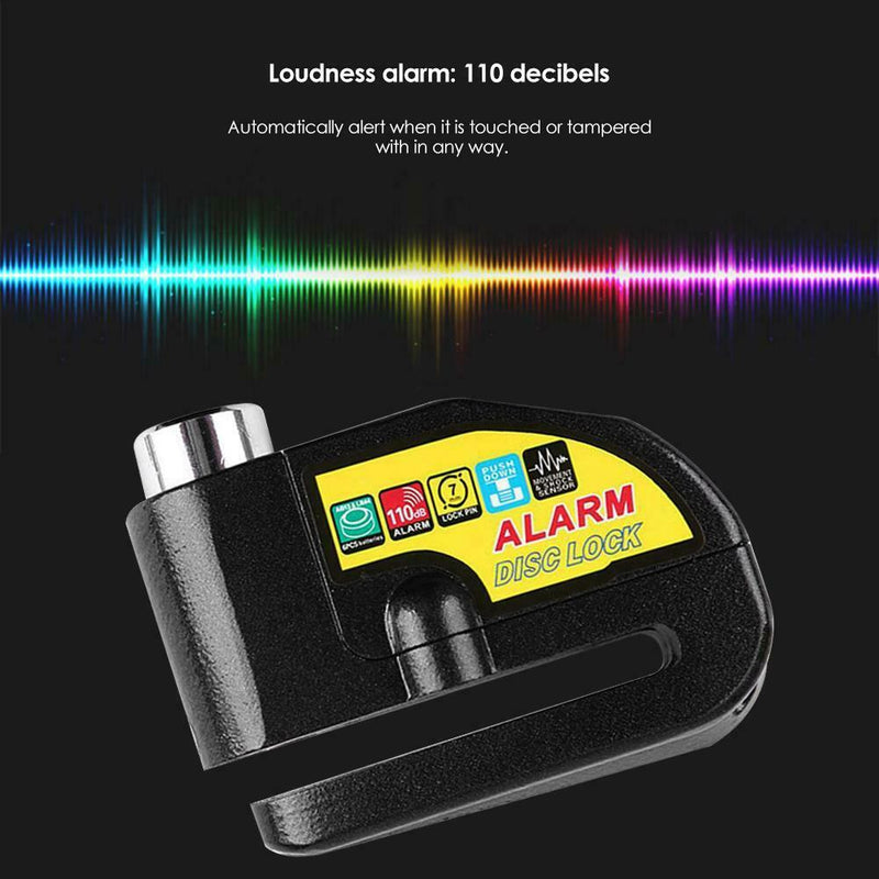 Waterproof Motorcycle Alarm Lock Bcycle Disc Brake Security Anti-theft Lock A