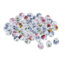 50x Loose Ceramic Spacer Beads Oval Charm for Jewelry Findings Mixed Color