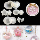 Water Injection Hollow Silicone Jewelry Molds Diy Craft Shells Heart Round