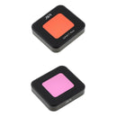 2 Pieces Practical Camera Lens Protection Filter Fit for GoPro, Purple+Red