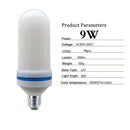 Creative 4 Modes Gravity Sensor Flame Light E27 9W Emulation Fire Bulb Lamp