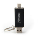 Type C Flash Drive, 128GB 2in1 OTG USB C+ USB 3.0 Dual Drive Memory Stick w/